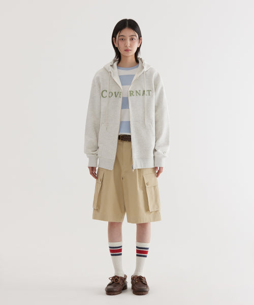 AUTHENTIC LOGO ZIP-UP HOODIE