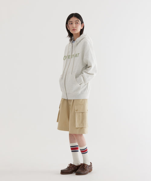 AUTHENTIC LOGO ZIP-UP HOODIE