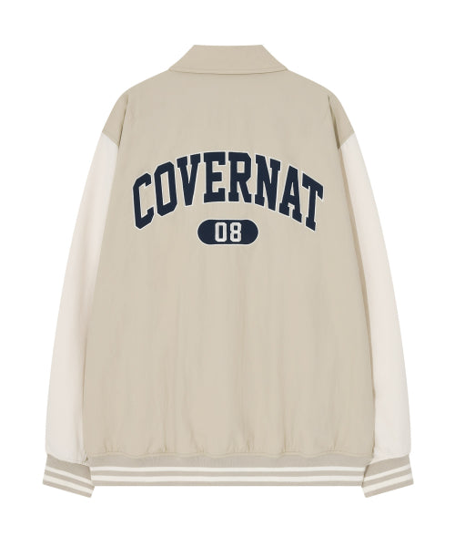 C LOGO COLLAR VARSITY JACKET