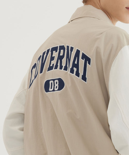C LOGO COLLAR VARSITY JACKET