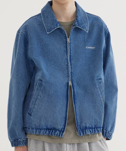DENIM ZIP-UP JACKET
