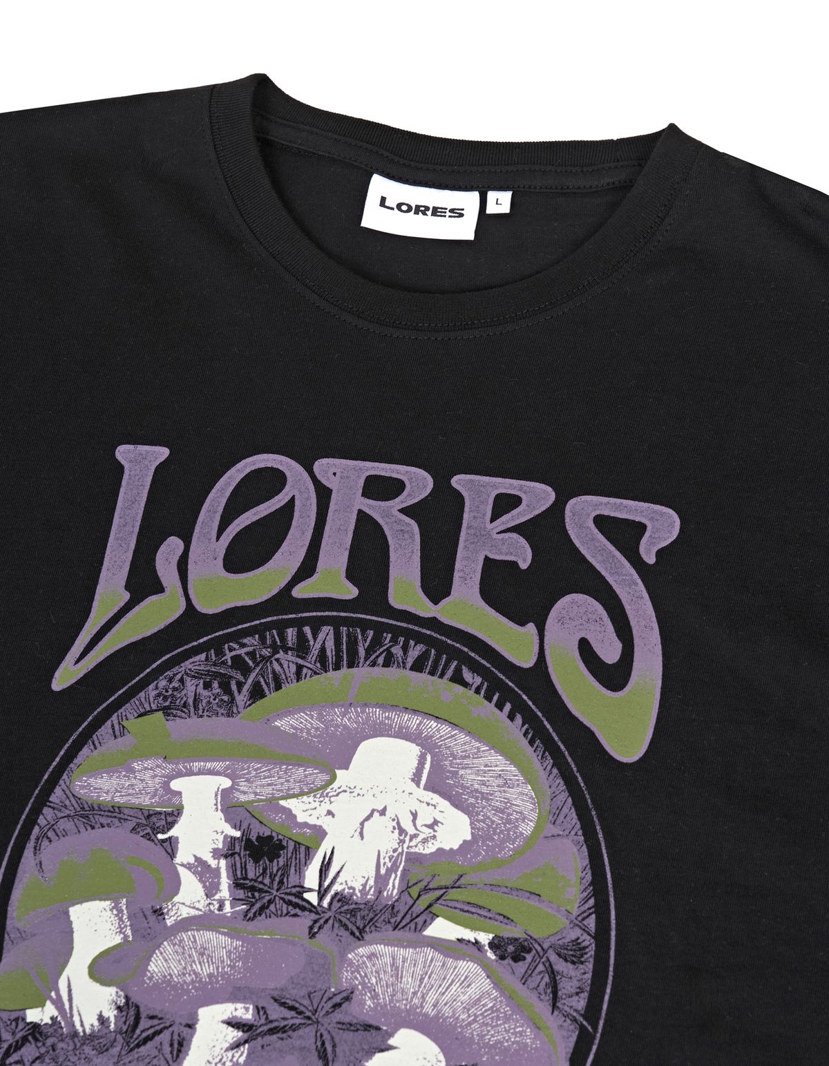 ★[LE SSERAFIM SAKURA / THE BOYZ Sunwoo Worn] 【LORES】Mushroom Layered L/S Tee - Black