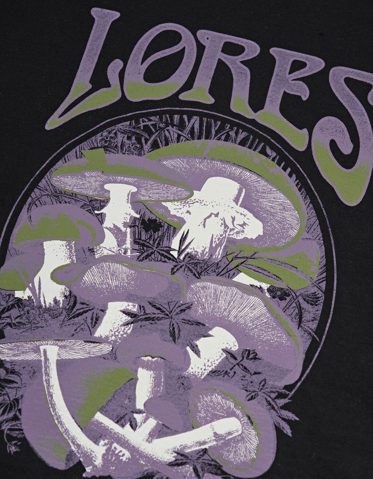 ★[LE SSERAFIM SAKURA / THE BOYZ Sunwoo Worn] 【LORES】Mushroom Layered L/S Tee - Black