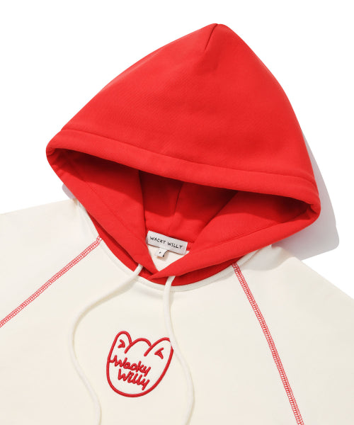 Women's Color Crop Hoodie Cream