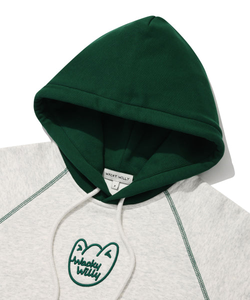 Women's Color Crop Hoodie Oatmeal