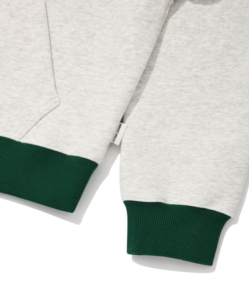 Women's Color Crop Hoodie Oatmeal