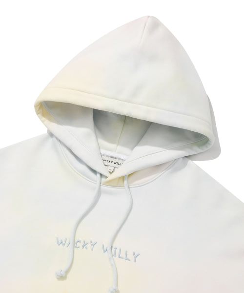 Women's Blur Graphic Semi-Overfit Hoodie Pattern