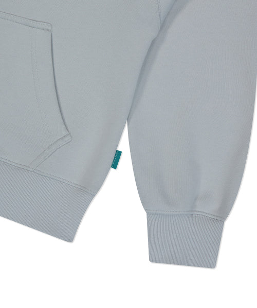 Women's typo Semi-Overfit Hooded Zip-Up Mint