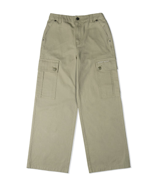 Women's cotton cargo pants light khaki