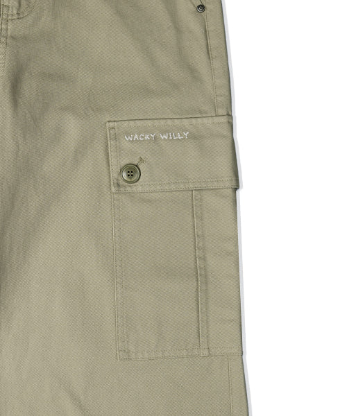 Women's cotton cargo pants light khaki