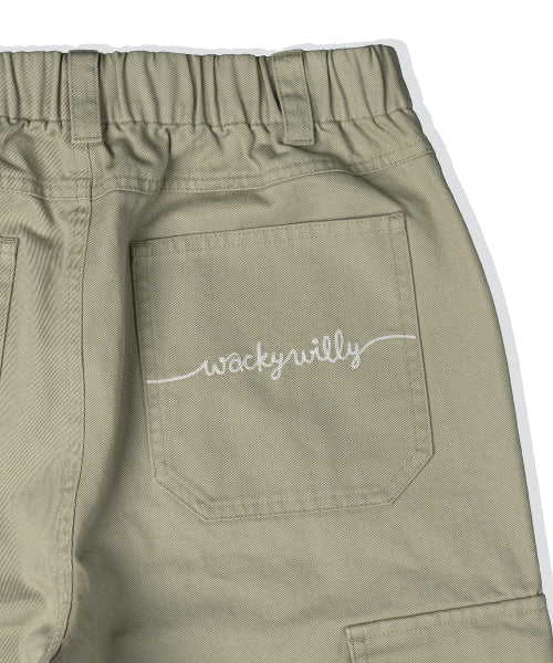 Women's cotton cargo pants light khaki