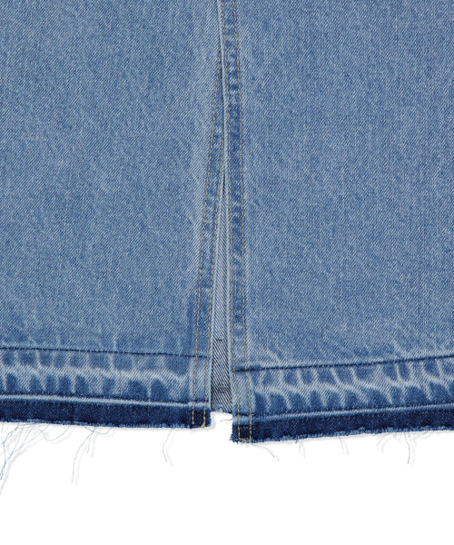 Women's long denim skirt blue