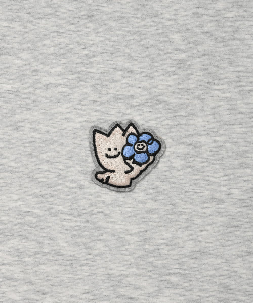 Kiki Double Wappen Short Sleeve T-shirt Gray