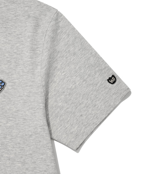 Kiki Double Wappen Short Sleeve T-shirt Gray