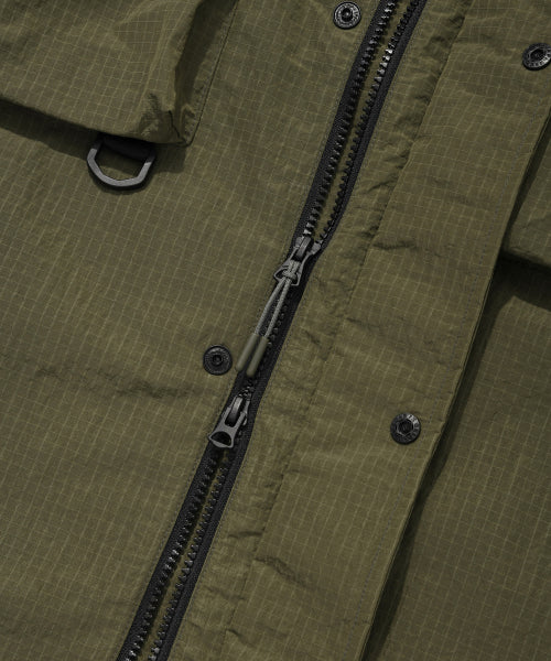 Utility Pocket Hooded Jumper Khaki
