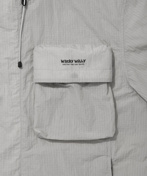 Utility Pocket Hooded Jumper Light Gray