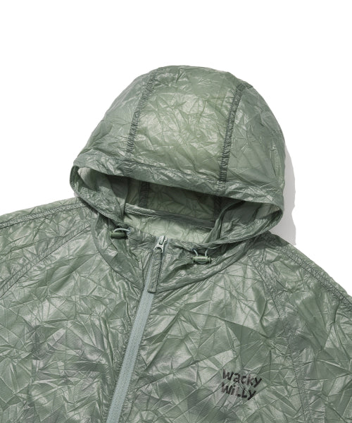 Light lettering windbreaker khaki