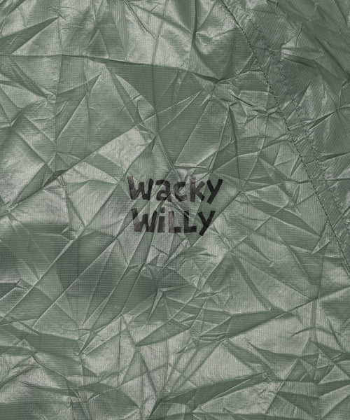 Light lettering windbreaker khaki