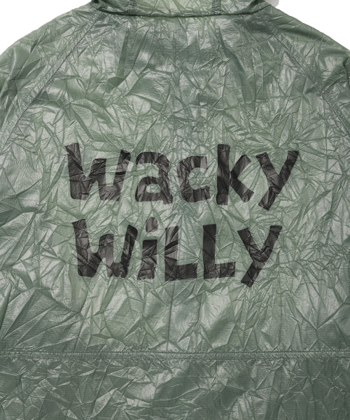 Light lettering windbreaker khaki
