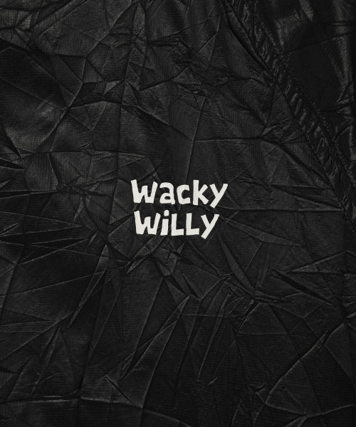 Light lettering windbreaker black