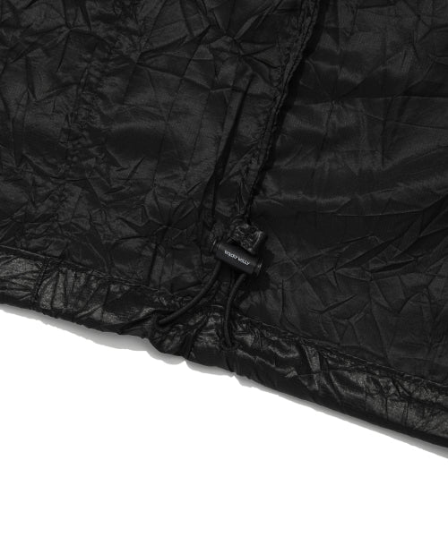 Light lettering windbreaker black