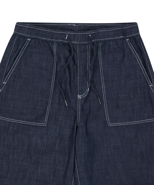 Easy denim pants blue