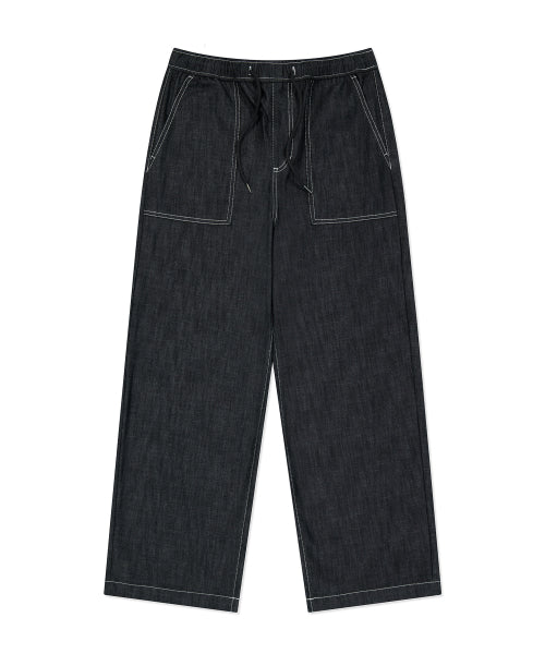 Easy denim pants black