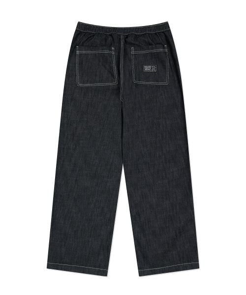 Easy denim pants black