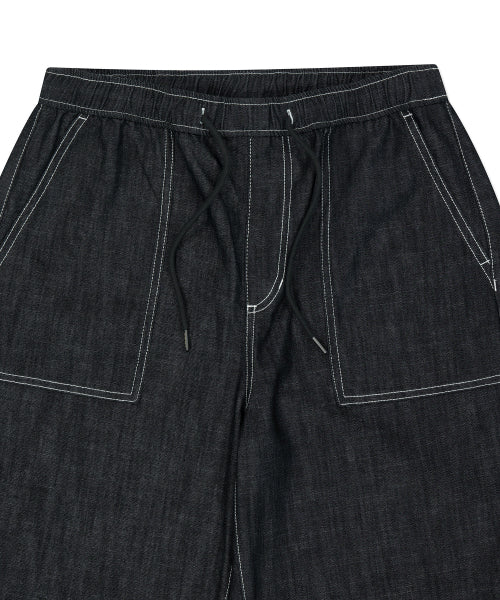 Easy denim pants black