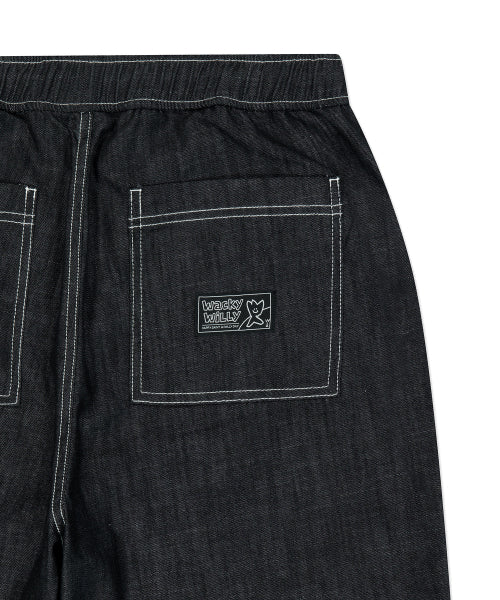Easy denim pants black