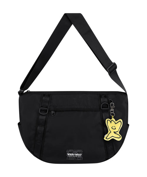 [25SS] Corduroy Webbing Crossbag Black