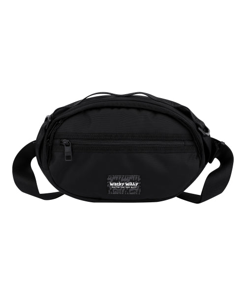 [25SS] Corduroy Webbing Sling Bag Black