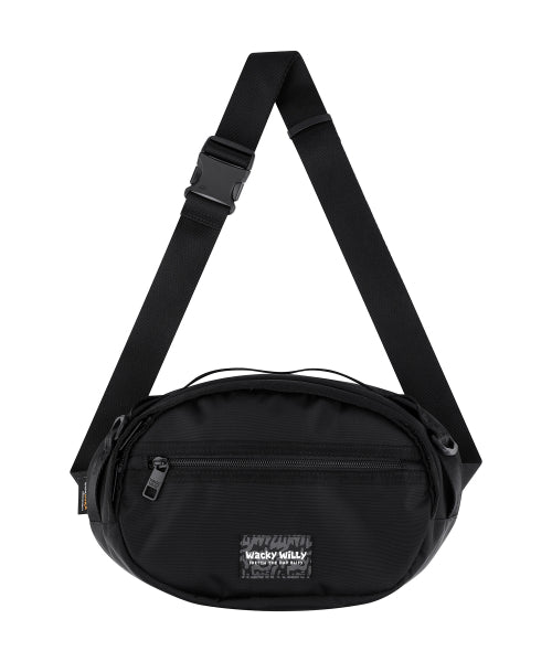 [25SS] Corduroy Webbing Sling Bag Black