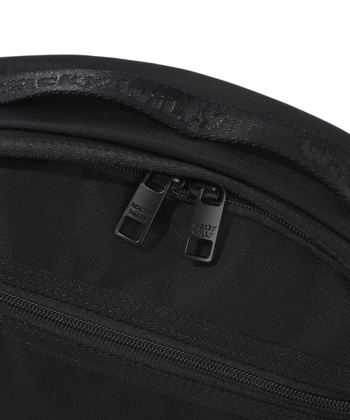[25SS] Corduroy Webbing Sling Bag Black