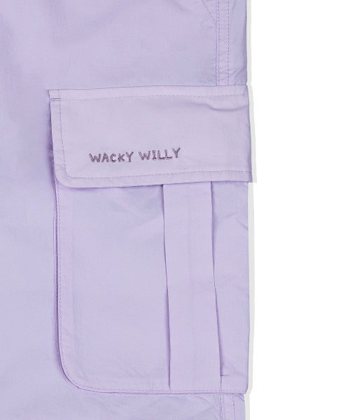 Women's Nylon Parasuit Pants Lavender