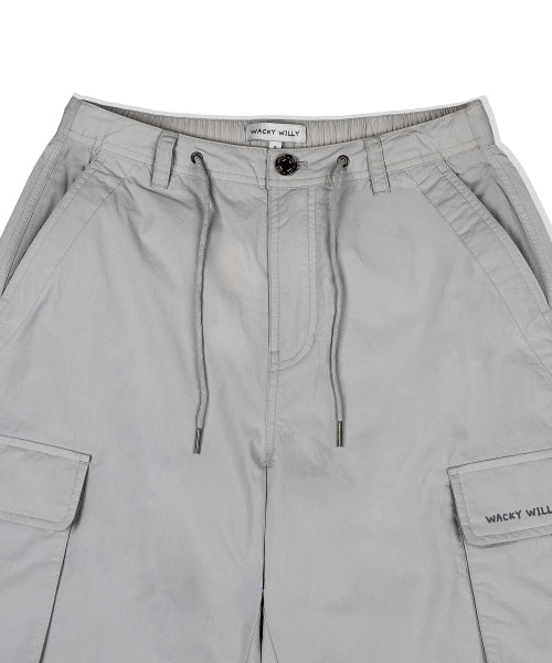 Women's Nylon Parasuit Pants Gray