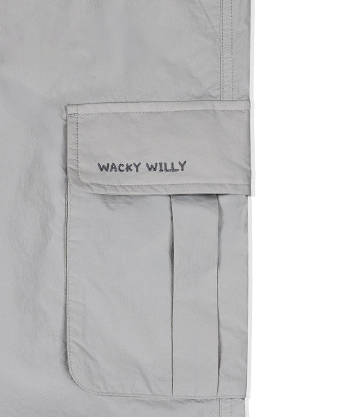 Women's Nylon Parasuit Pants Gray
