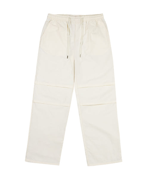 Women's nylon banding pants cream