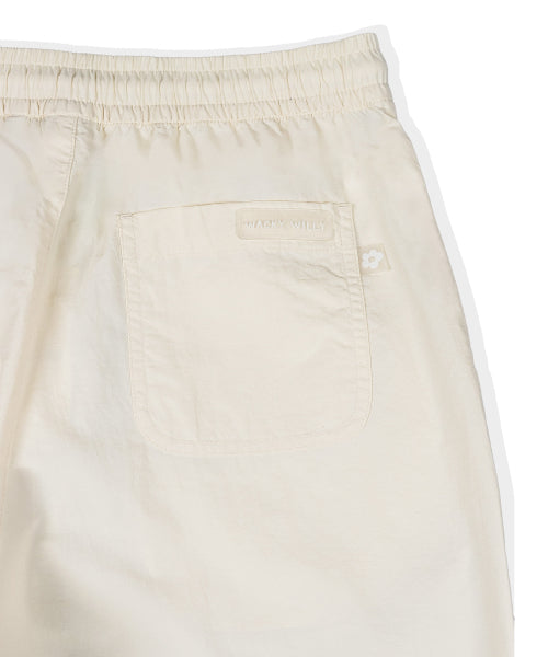 Women's nylon banding pants cream
