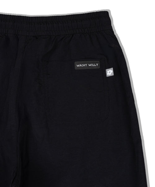 Women's nylon banding pants black
