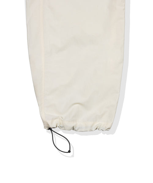 nylon cargo track pants cream
