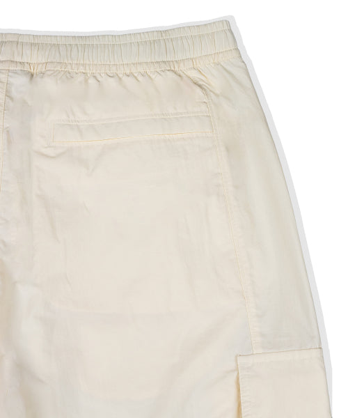 nylon cargo track pants cream
