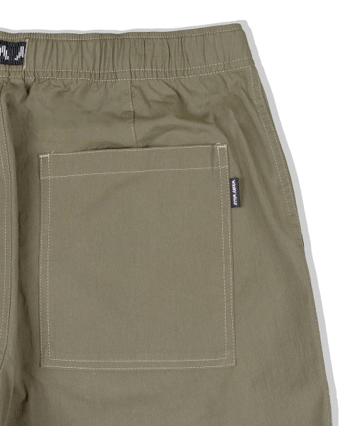 Webbing Belt Puttig Cotton Pants Khaki