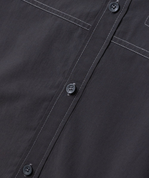Nylon Lipstop Oversized Fit Shirt Charcoal