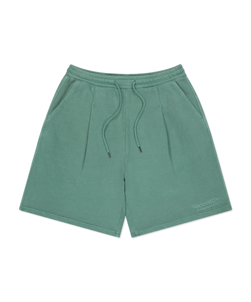 Pigment Washing Sweat Shorts Green