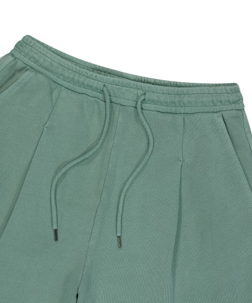 Pigment Washing Sweat Shorts Green