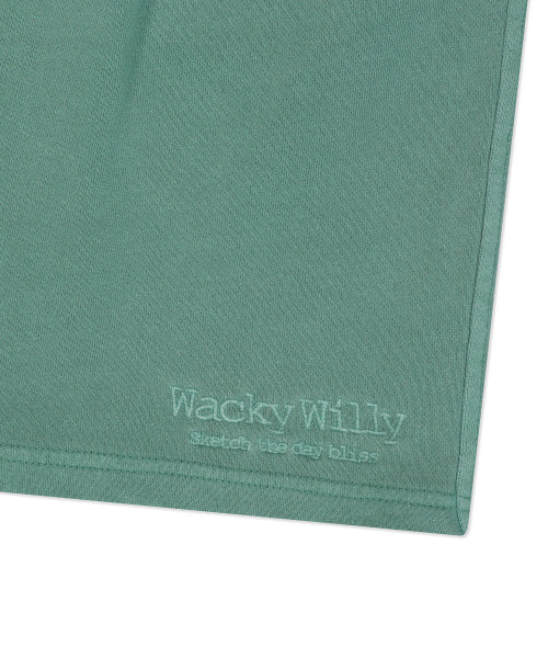 Pigment Washing Sweat Shorts Green