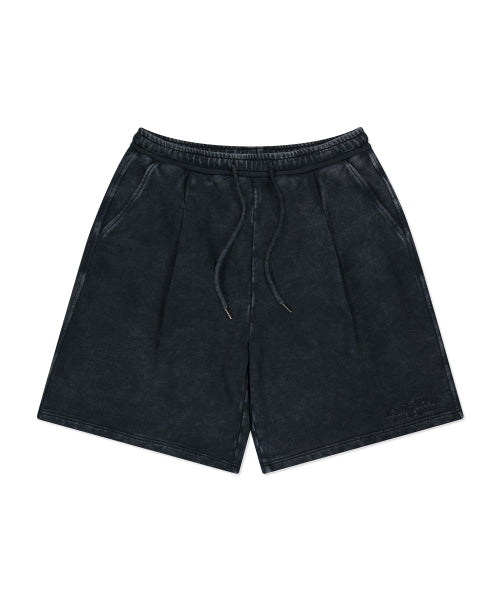 Pigment Washing Sweat Shorts Charcoal