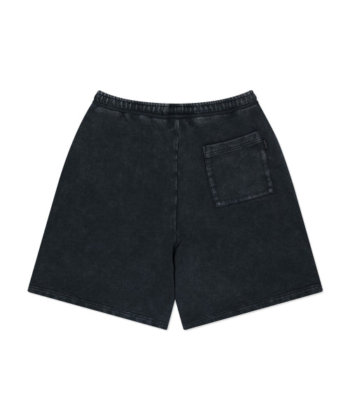 Pigment Washing Sweat Shorts Charcoal