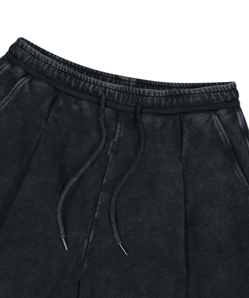 Pigment Washing Sweat Shorts Charcoal
